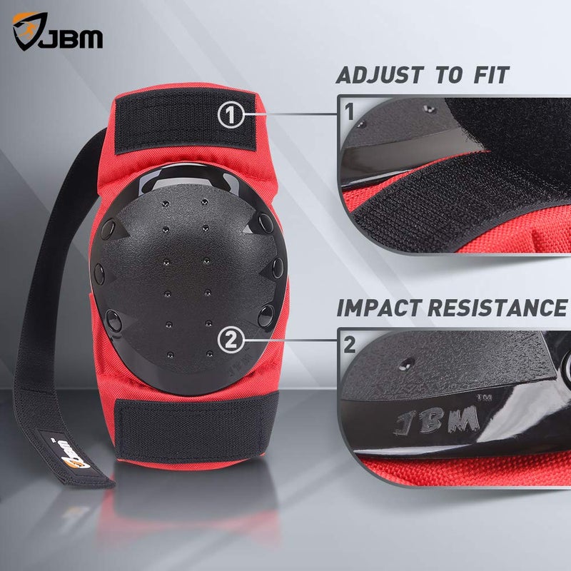 JBM Adult & Kids Knee Pads Elbow Pads and Wrist Guards for Inline Skating, Roller Skating, Skateboarding, Scootering - Image 3